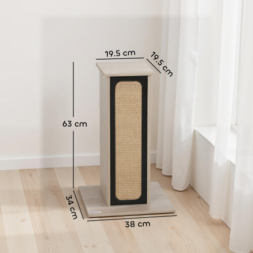 PawHut PawHut 63cm Cat Scratching Post, Scratcher w/ Replaceable Scratching Board 2