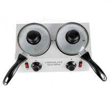 Electric Chocolate Melting Pot 220V Dual Pot Design with Adjustable Heat Control for DIY Baking