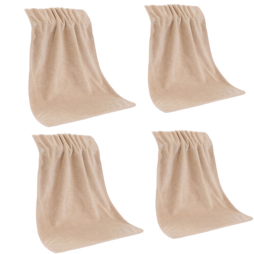 4er-Set dickes, saugfähiges Haarhandtuch mit-Kamel1