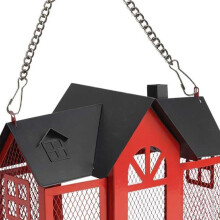 Robustes Vogelfutterhaus für den Außenbereich, großes-Rot