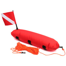 Inflatable Dive Float With Safety Flag For Snorkeling And Diving, Freediving And Swimming Durable PVC Buoy Bright Color