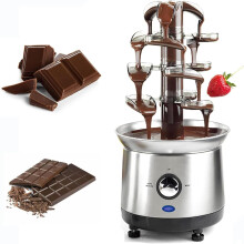 4 Tier Chocolate Fountain with Quick Heating, Adjustable Flow, Nonstick Surface for Party Events
