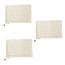 Sustainable Cotton Meshes Food Bags Adjustable Closure 3-large