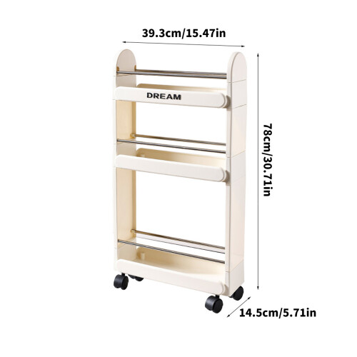 Portable Kitchen Bathroom Cart Multi Layer Shelving Unit-color 2