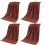 4 Piece Quick Dry Bath Towel Extra Thick Design-Coffee color 1
