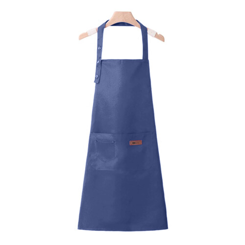 Tablier imperméable en Polyester, bouton réglable,-Bleu