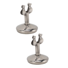 2Pcs Stainless Steel Table Number Stands, Sturdy Round Base for Wedding & Office