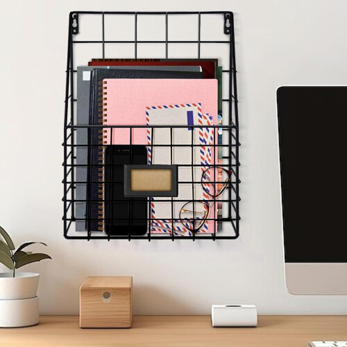 Wall Mounted Organizer with MultiFunctional Storage for Files, Mail, Books and Kitchen Accessories 1