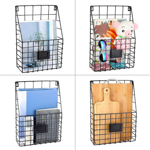 Wall Mounted Organizer with MultiFunctional Storage for Files, Mail, Books and Kitchen Accessories 2