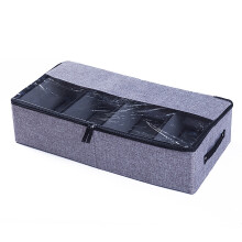 Under Bed Organizer With Adjustable Dividers Storage For Clothes And Shoes Large Capacity Under Bed Storage Container Foldable Underbed Storage Bag Wi
