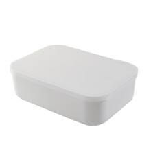 Lightweight Small Storage Solution, Oblate Design Stackable Storage Box, Waterproof Dust Proof Organizer with Lid, Large Capacity Organizer for Office