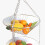 Aesthetic Kitchen Accessory, Multi-Purpose Hanging Wire Baskets, Rust-Proof Stainless Steel, Adjustable From One To Three Layers, Easy Disassembly For 6