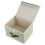 Foldable Storage Box, Stackable and Collapsible Design for Efficient Space Management, Lidded Storage Cube with Faux Leather Handles, Breathable Cotto 5