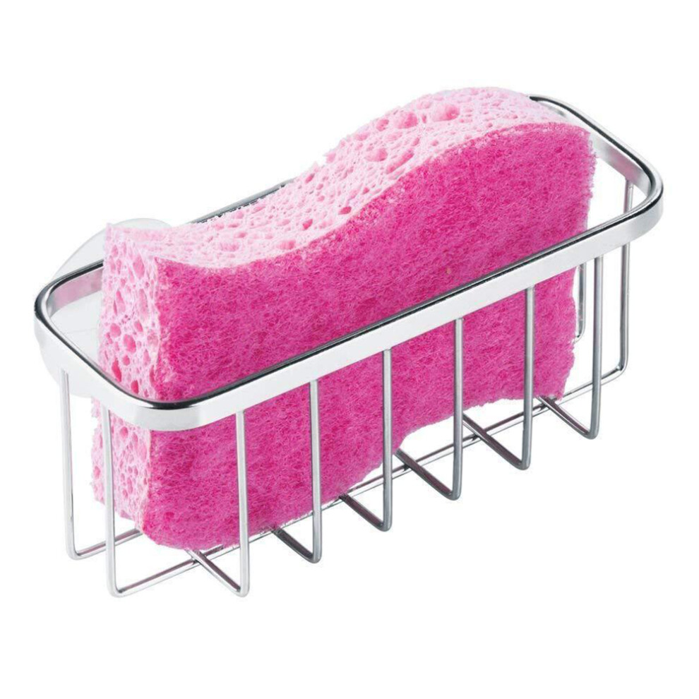 Sink Sponge Organizer, Sus304 Stainless Steel With Open Design, Strong Suction Cups, Easy To Install, Sturdy & Stable, For Kitchen Or Workplace Sinks, 9074015439958