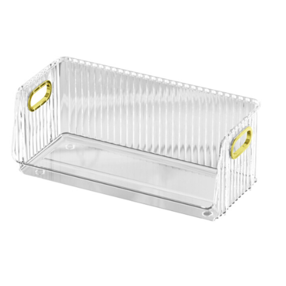 Transparent Makeup Organizer For Vanity, Desktop Organizer With Space Saving Design And Stackable Build, Clear Pet Cosmetic Storage Case Featuring 9464372412242