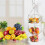 Aesthetic Kitchen Accessory, Multi-Purpose Hanging Wire Baskets, Rust-Proof Stainless Steel, Adjustable From One To Three Layers, Easy Disassembly For 5