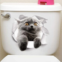 Wasserfeste 3D-Katzenaufkleber, beste Katzendekorationen mit realistischen Vinyl-Wandtattoos, umweltfreundliches PVC für Holzböden, Decken und