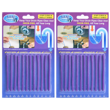 Natural Enzymes Drain Cleaner Sticks, Eliminate Embarrassing Odors, Monthly Drain Maintenance, Prevent Clogged Drains, Septic Tank Safe, Dissolve Orga
