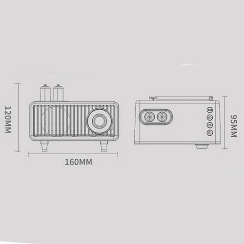 Vintage Ραδιόφωνο από Ξύλο Καρυδιάς, Ρετρό Ηχείο Bluetooth Κλασικά Φορητά Ασύρματα Ηχεία