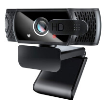 1080P Full HD Webcam mit Sichtschutzabdeckung, verstellbarem Design, verzerrungsfreier Linse, Mikrofon mit Geräuschunterdrückung, Plug & Play,