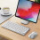 Clavier sans fil multi-systèmes, design ergonomique, clavier Bluetooth portable pour iPad et iPhone 2