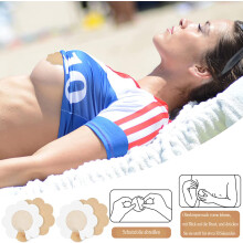 No-Show Design Nipple Covers for Women, Medical Grade Materials Disposable Breast Pasties with Breathable Satin, Waterproof and Sweatproof Design for