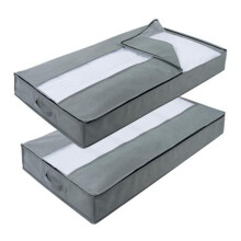 Unterbett-Organizer aus Vliesstoff, staubabweisende, platzsparende Lösung, faltbares Design, transparentes Fenster zur einfachen Identifizierung und