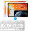Clavier sans fil multi-systèmes, design ergonomique, clavier Bluetooth portable pour iPad et iPhone 5