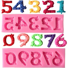 Alfabet Number3d siliconen mal, multifunctionele bakvormen voor fondant en taartdecoratie, gemakkelijk schoon te maken en op te bergen voor lolly's