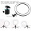 Ring Light LED com intensidade ajustável e tripé regulável, 10 polegadas, para laptop, com rotação de 360 e controle remoto sem fio. 1