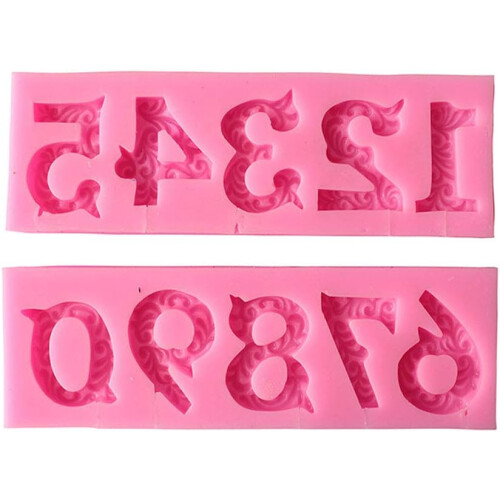 Φόρμα σιλικόνης Alphabet Number3d, Πολλαπλών χρήσεων καλούπια ψησίματος για εργαλεία 2