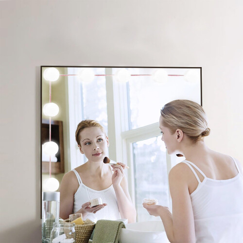 Hollywood Style Vanity Mirror with Detachable Magnifying Mirror, Smart Memory Function for Desktop and Wall Installation, Adjustable Brightness Touch 2