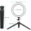 Ring Light LED com intensidade ajustável e tripé regulável, 10 polegadas, para laptop, com rotação de 360 e controle remoto sem fio. 6