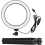 Ring Light LED com intensidade ajustável e tripé regulável, 10 polegadas, para laptop, com rotação de 360 e controle remoto sem fio. 5