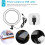 Ring Light LED com intensidade ajustável e tripé regulável, 10 polegadas, para laptop, com rotação de 360 e controle remoto sem fio. 2
