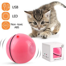 Intelligenter LED-Haustierball für Katzen und Hunde, ferngesteuertes interaktives Spielzeug mit automatischer Hinderniserkennung,