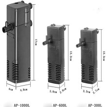 Aquariumfilter für 40-250 Liter Becken, Tauchfilter, vertikaler Innenfilter, superleise biochemische Filterpumpe mit einstellbarem