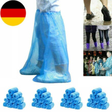 Cubrezapatos desechables para condiciones húmedas, antideslizantes, duraderos, con construcción impermeable gruesa y cierre elástico, tamaño