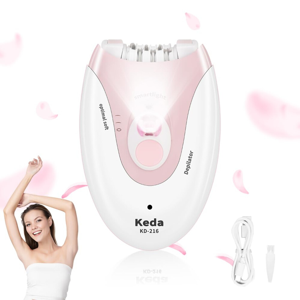 Facial Epilator for Women with 36Tweezer Precision, Cordless Smooth Glide Hair Remover for Face and Body