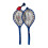 Funslinger kit. Includes 2 launching racket catch nets and 1 Whissile, whistling rubber projectile. 2