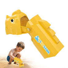 Dinosaur Excavator Sand Toy Robot Arm Yellow Mechanical Grab Arm Sandbox Toy for Children Aged 2 and Up