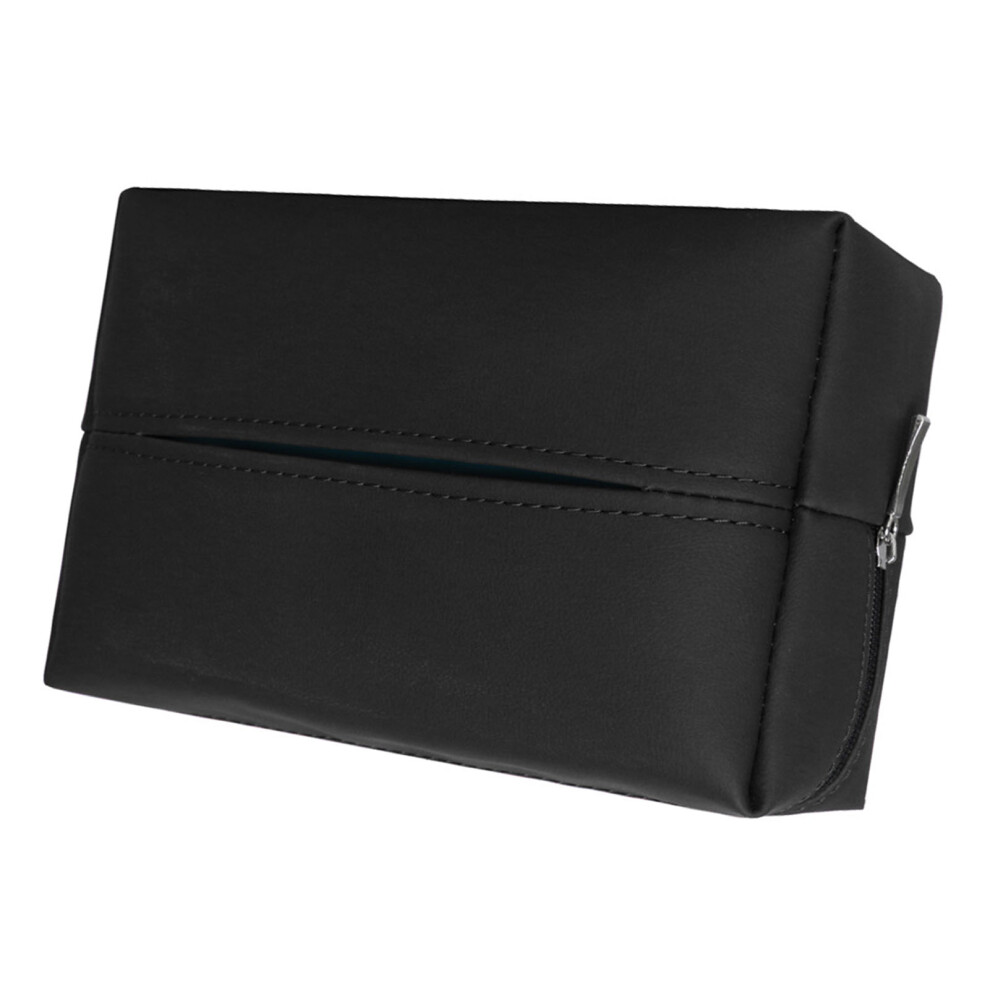 Nappa Leather Car Tissue Holder Hanging For Backseat Slim Design & Easy Access 4921368786909