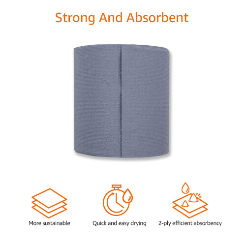 AmazonCommercial Multipurpose Wiping Paper, 2-ply Centrefeed, Blue 1