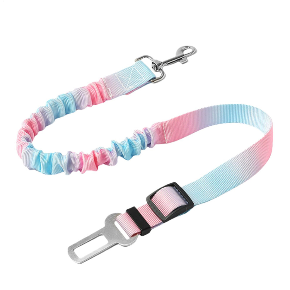 Dog Car Seat Belt Adjustable Nylon Harness With Shock Absorption For Pet Safety In Road Trips 9412369287281