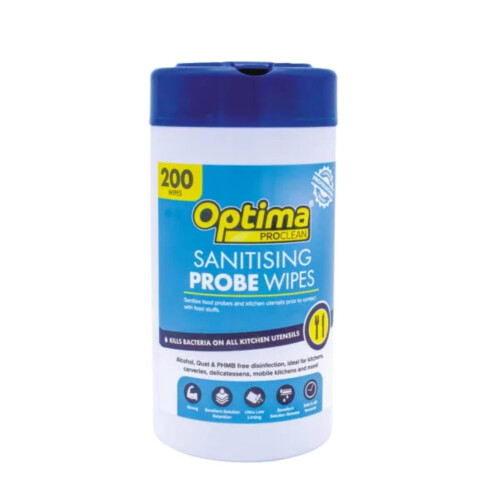 Genware Optima Safe Probe Wipes, Fabric, Blue, Pack of 200