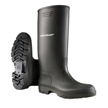 DUNLOP Pricemastor - Unisex Knee High Wellington Rain Boots, Black,