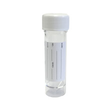 Qualicare 3 X WHITE LID LABELED 30ML SPECIMEN UNIVERSAL SAMPLE CLEAR POLYPROPYLENE PLASTIC BOTTLE CONTAINERS