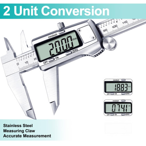 Kynup Digital Calipers, 200mm/8 Inch Electronic Calipers Measuring 1