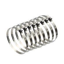 8Pcs 118-140mm Hose Clips Adjustable 304 Stainless Steel Duct Clamps