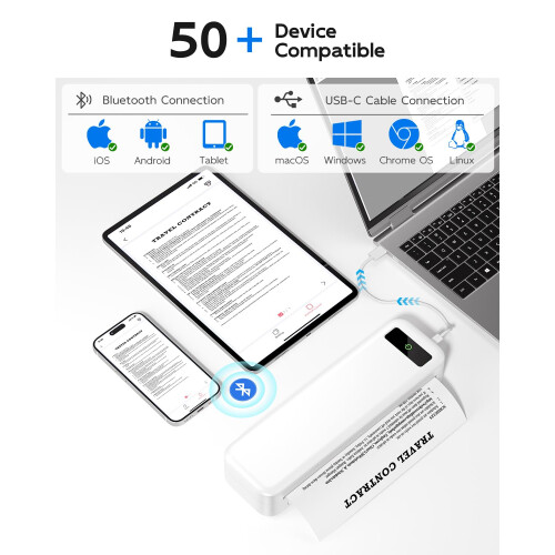 Portable Thermal Printer A4 Inkless Wireless Bluetooth 300Dpi | qualit 1